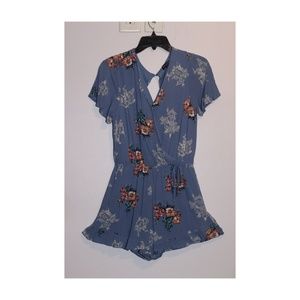 Blue Floral Romper
